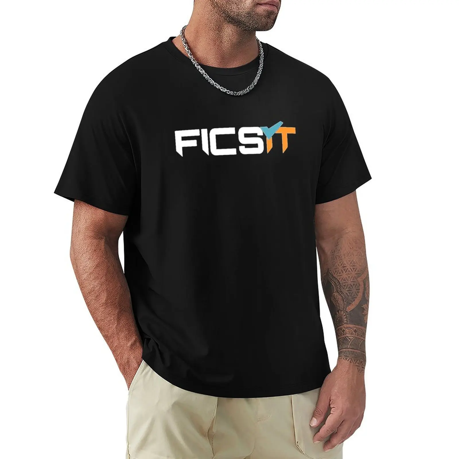 FICSIT Satisfactory T-Shirt Sweat Absorbing Sports Tee Shirt