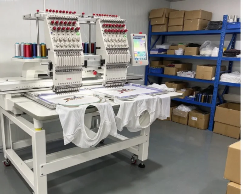 Heavy Duty Multi Needle Embroidery Machine With Automatic Oiling And Color Touch Screen For Professional Studio Use Australia