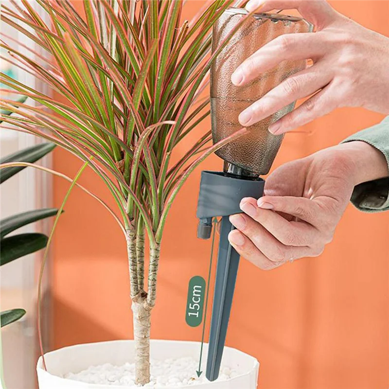 B84B-جهاز سقي نباتات الزهور المنزلية نظام الري بالتنقيط التلقائي 6 قطعة سقي ذاتي للبستنة الخارجية #4