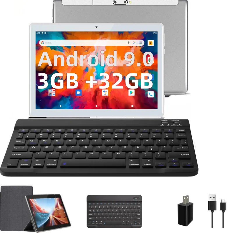 10.1인치 T10 MLS 안드로이드 9.0 전화 통화 가능 태블릿 PC RAM 3GB ROM 32GB MTK9863 옥타 코어 1280*800 IPS 화면 타입-C USB