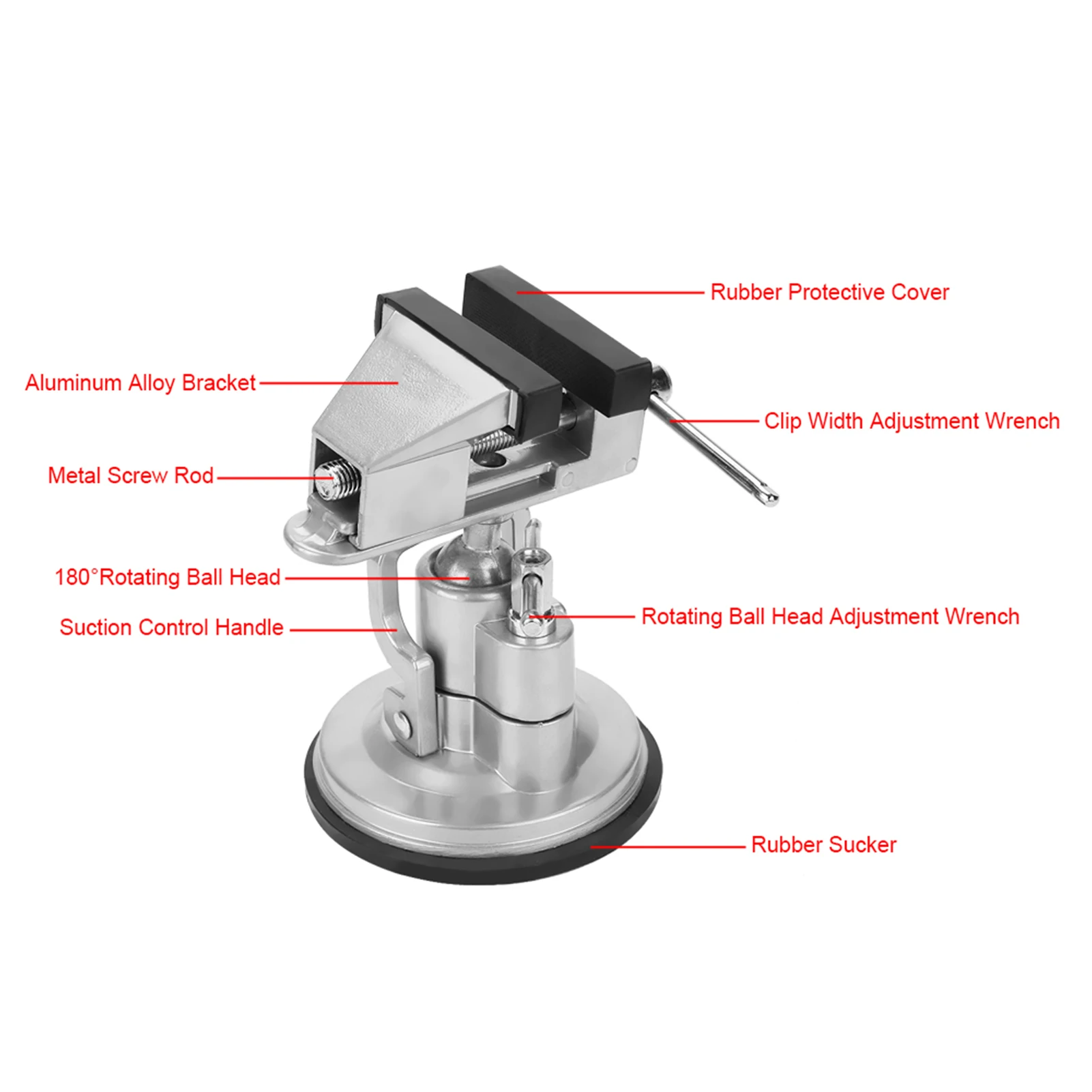 Clamp Table Vise, Universal Table Vise Working Clamp Swivel Rotating DIY Craft