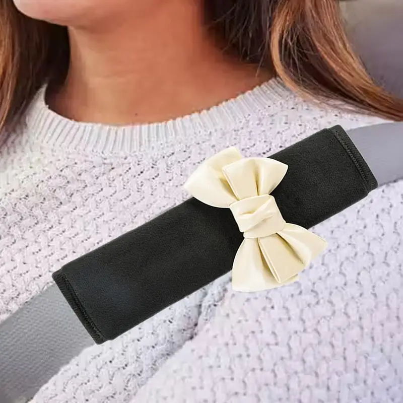 Car Seat Belt Pads Cartoon Bow Tie Safe Belt Shoulder Strap Covers Breathable Seat Belt Cushion Helps Protect Your Neck And