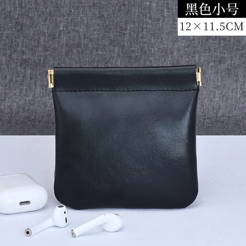 Portable Dark Grain Storage Bag Automatically Closes Data Cable Power Charger Wired Headphone Lipstick Waterproof  Storage Bag