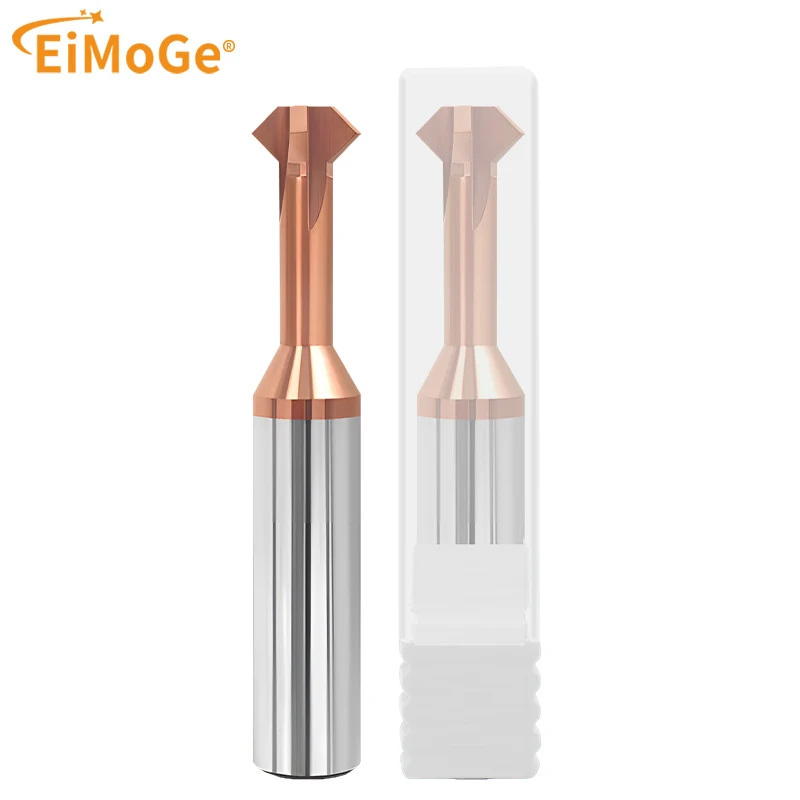 EIMOGE Double-Angle Internal Chamfer Cutter – Front & Back Deburring Tool for Metal Holes (60°/90°/120°)