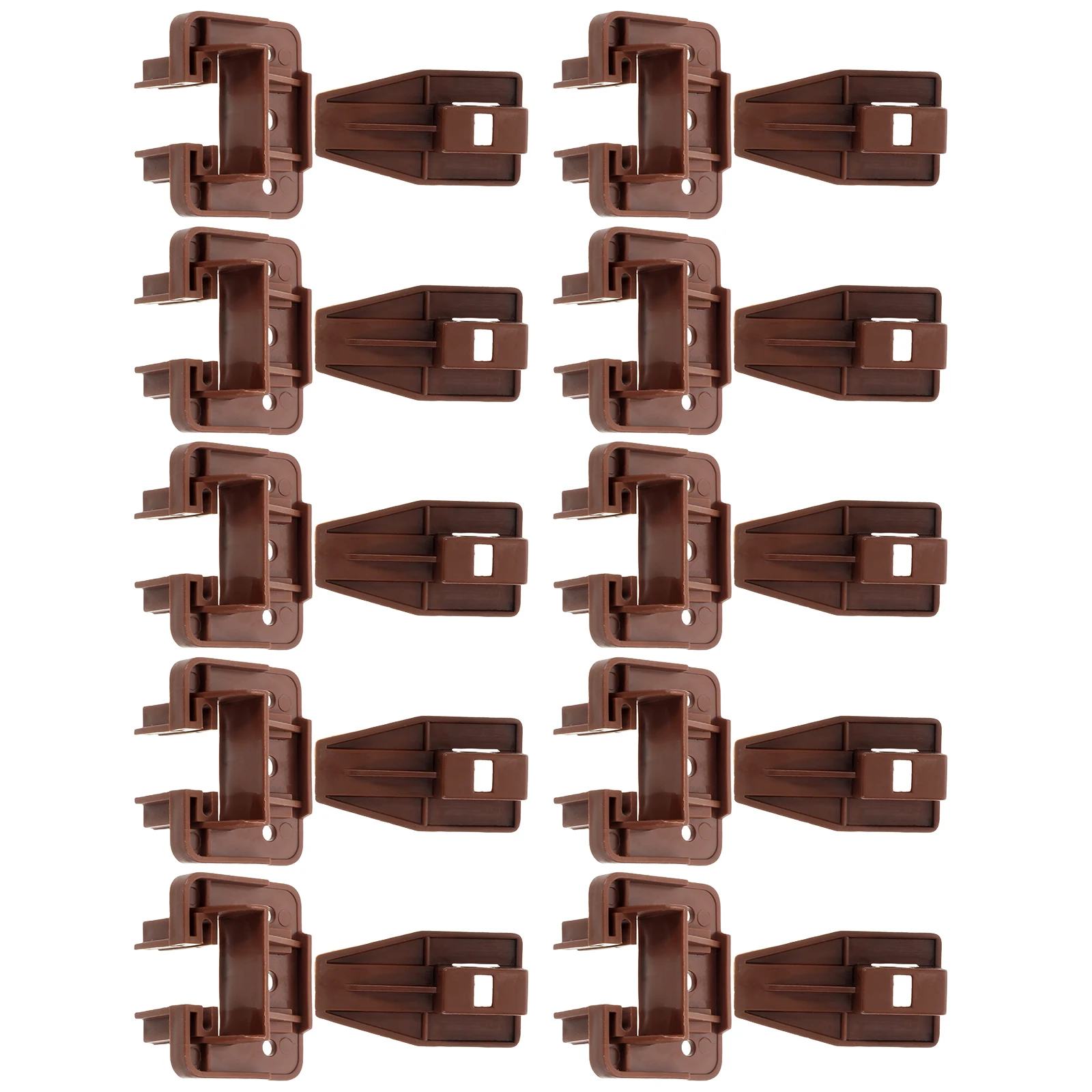 

10Sets Replacement Drawer Guide Kit Sturdy Plastic Glides for Quiet Frictionless Drawer Movement in Cabinet Or Dresser Use