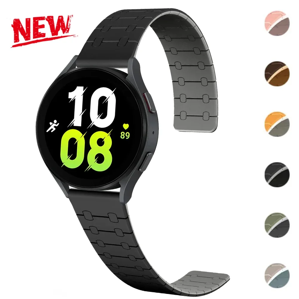 

22mm Magnetic Strap For Samsung Galaxy Watch3 46mm Gear S3 SmartWatch Silicone Bracelet For Huawei Watch 4Pro GT4 3Pro Active 2