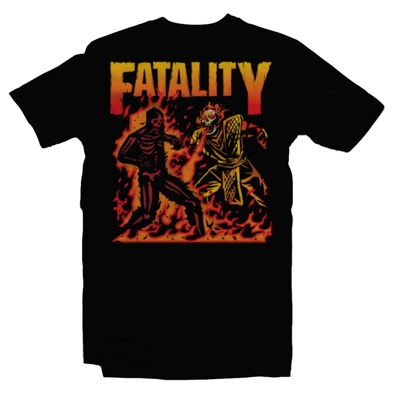 Toasty Burn 90's Mortal Kombat Gift tee for gamer 100% cotton printed Men's Short Sleeve Graphic T-Shirt All size tops S-6XL