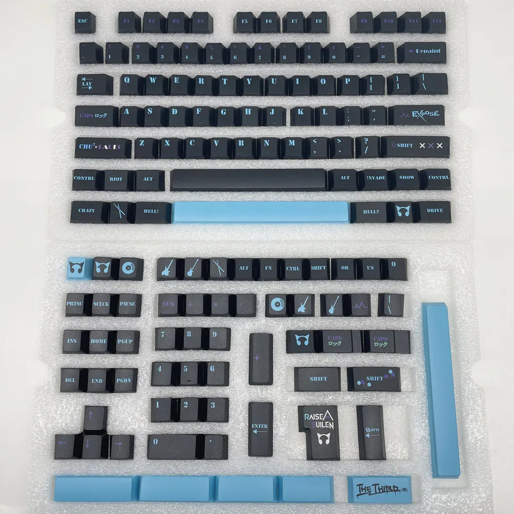 PBT Keycap 142 Keys ISO Enter Cherry Profile 1.75u 2u 2.25 Shift 2u 2.25u 2.75u 3u 6.25u 7u Spacebar For Mechanical Keyboard