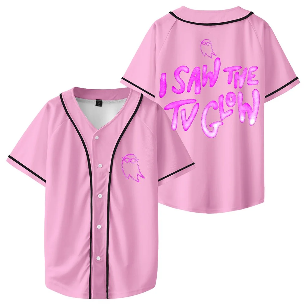 I Saw the TV Glow jersey 2024 Horror Movie Baseball Jersey v neck short sleeve jersey men/wommen trendy  jersey