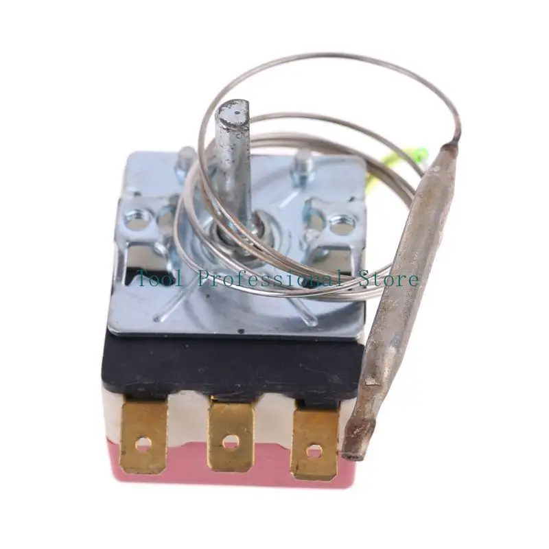 57QF Thermostat Temperature Controller Three Pin Temperature Control Switch 50-300℃ Metal Plastics Ceramics Made Durable