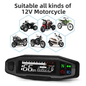 Universal motorcycle speedometer, digital speed meter, led tachometer, panel panel panel, lcd display, y bracket, ad, universal 8 Main Sales Universal Digital Moto Panel - №3