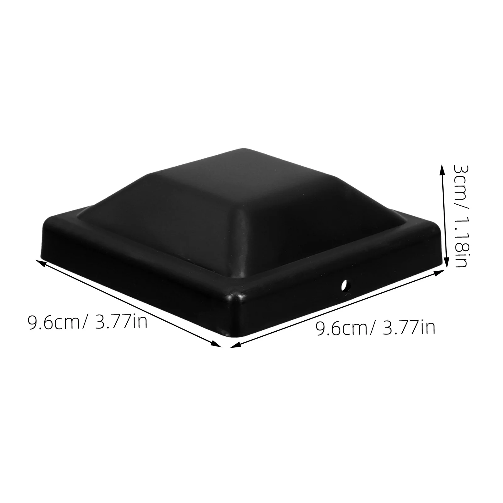 12 Uds. Tapas de poste de valla cubiertas protectoras de plástico negras para exteriores para tapas de plástico de poste de cubierta de poste de valla de madera
