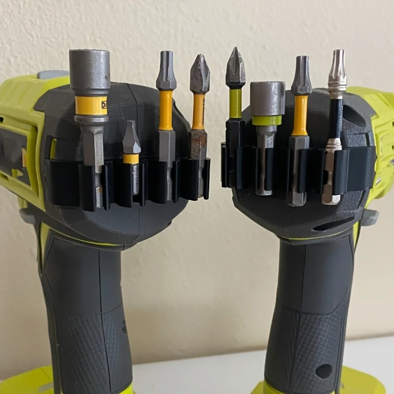 2PCS Plastic Drill Bit Holder For Ryobi, Anti-Loss Screwdriver Storage Rack Easy Install, Stable Tool Accessory For Construction
