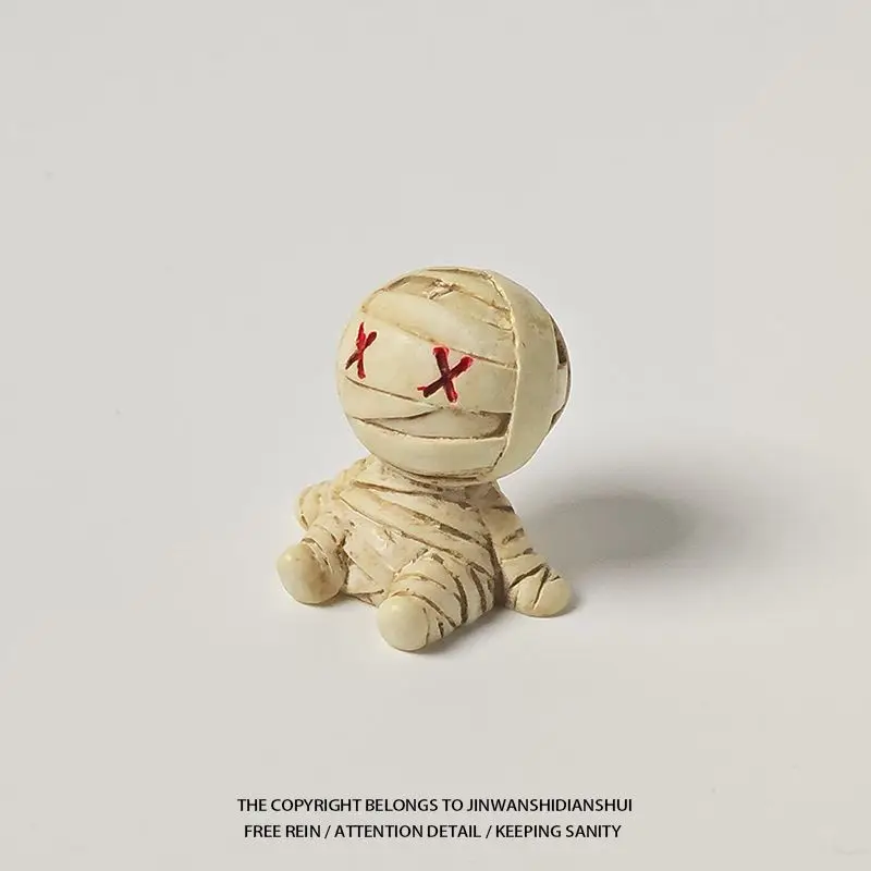 Slacker momie drôle résine Statue paresseux faisant rien décor de bureau sarcophage ennuyé modèle Miniature Halloween idée cadeau
