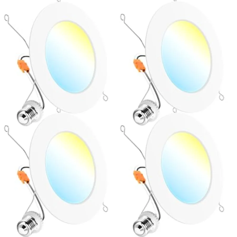 Sunco Retrofit LED Recessed Lighting, Can Lights for Ceilg, 10 LM, 15W, Selectable CCT 2700K/3000K/000K/5000K/00K, Dimmable, Ul