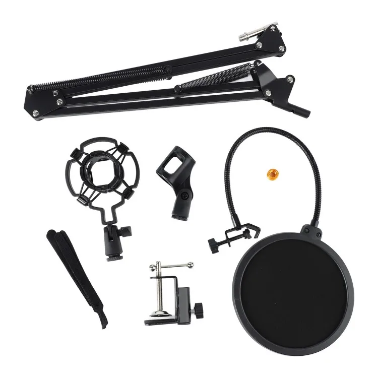 Arm Microphone Adjustable Suspension Rotatable Scissor Microphone Arm Stand Set