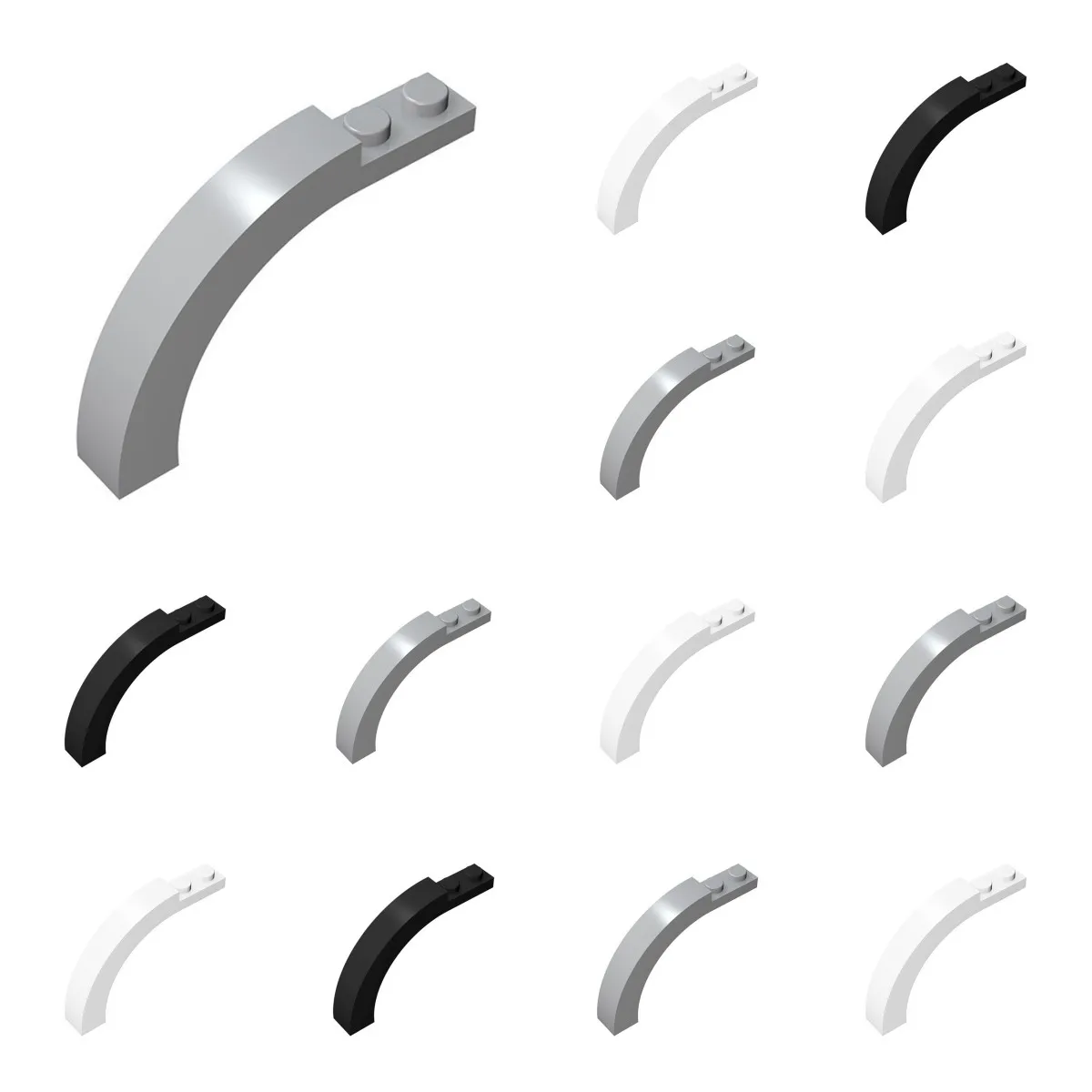 

50pcs 6060 15967 30935 Arch 1 x 6 x 3 1/3 Curved Top Bricks Collections Modular Toy For Technical MOC Building Blocks Compatible