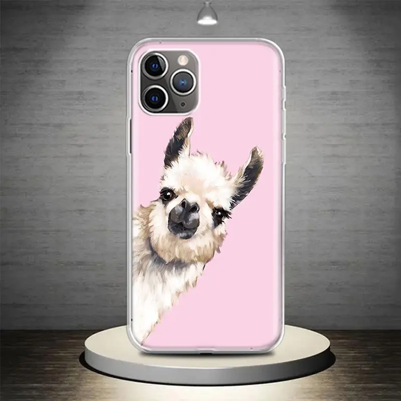 Lama Llama Alpacas Phone Case Cover For iPhone 14 13 Pro 11 15 Art 12 XR X XS Max 7 8 6S Plus SE Soft Pattern Coque Funda