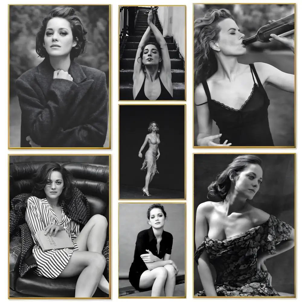 Actor  M-Marion C-Cotillard Poster Wall art print art suitable for living room bedroom bar parlor home decor gift