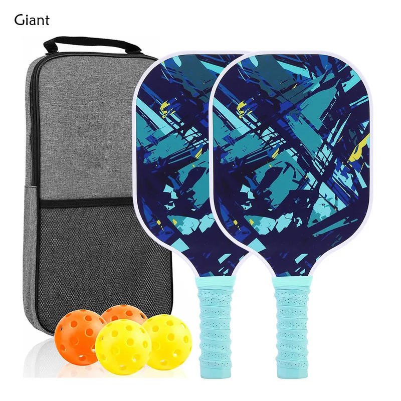 

Professional Glass Fiber Racket Board Complete Set for Beginners in Sport of Pickleball Paddle 2 Rackets 4 Balls and A Bag