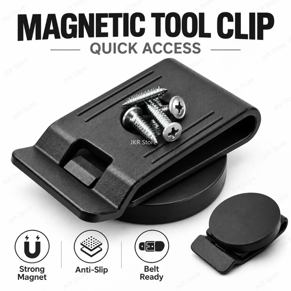 Portable Screw Holding Magnetic Belt Clip Adjustable Anti Slip Waist Buckle for Workshop Repair Home DIY and Tool Storage