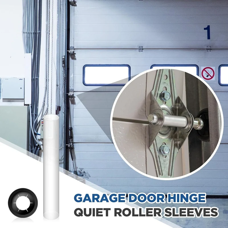 ABBN-60 Pcs Garage Door Hinge Quiet Roller Sleeves,11Mm ID 80Mm Length Roller Shaft Nuts Bearing Gaskets For Cars Rv Garage