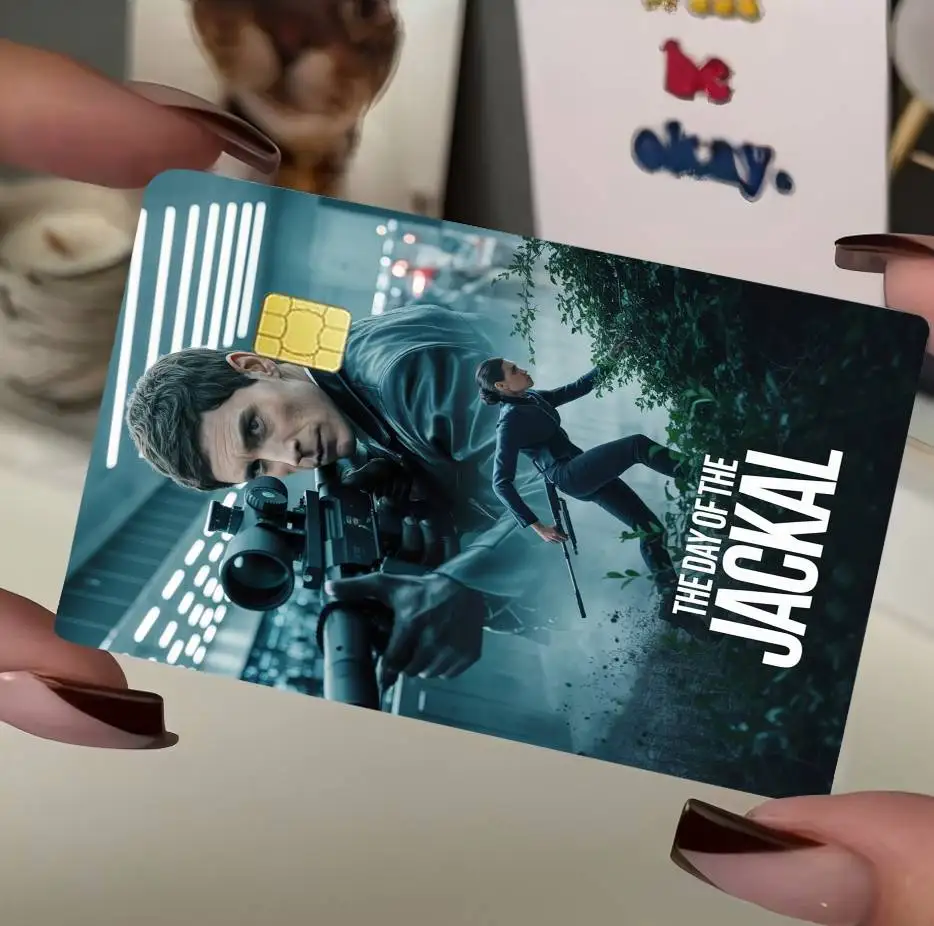 فيلم يوم جاكال أنيمي الكرتون ملصق فيلم الجلد لبطاقة الائتمان بطاقة حافلة البنك الخصم