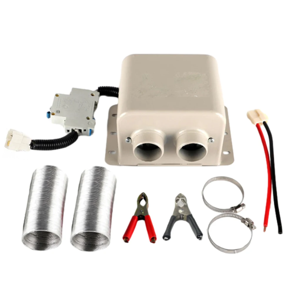12V/24V 800W/600W Portable Car Heater Kit High Power Double Outlet Fast Heating Defrosting for Automobile Windscreen Winter