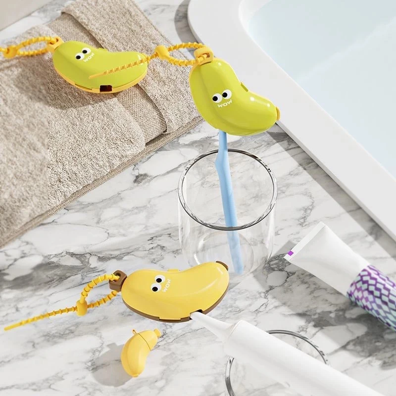 Banana Toothbrush Head Protective Cover With Toothpaste Compartment Toothbrush Dust Clamp Portable Travel Style Storage Box