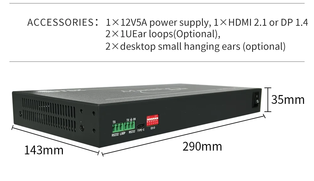 8K60 Video Wall Controller 1*8K60 YUV420 Input 4*4K60 HDMI Output for Multi-Screen Splicing