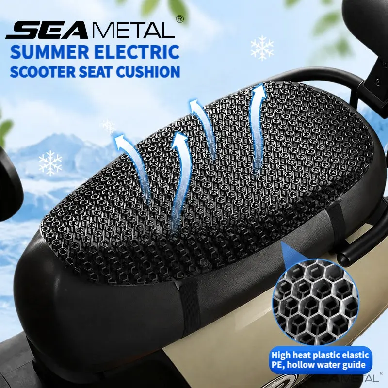 SEAMETAL Motorcycle Seat Cover Honeycomb Ventilation Cooling Comfort Anti Slip Cover Universal for Summer Seat Cover Accessory