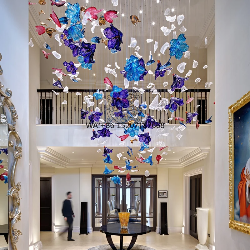 Modern Grand LED Crystal Chandelier Aesthetic Design for High Ceiling Commercial and Restaurant Spaces