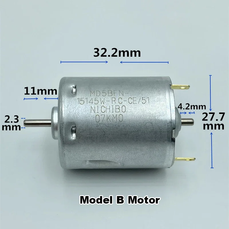 RS-365 Micro Dual Shaft Electric Motor Mini 28mm Round DC 6V 12V 18V 24V for Sweeper Robot Vacuum Cleaner Hair Dryer