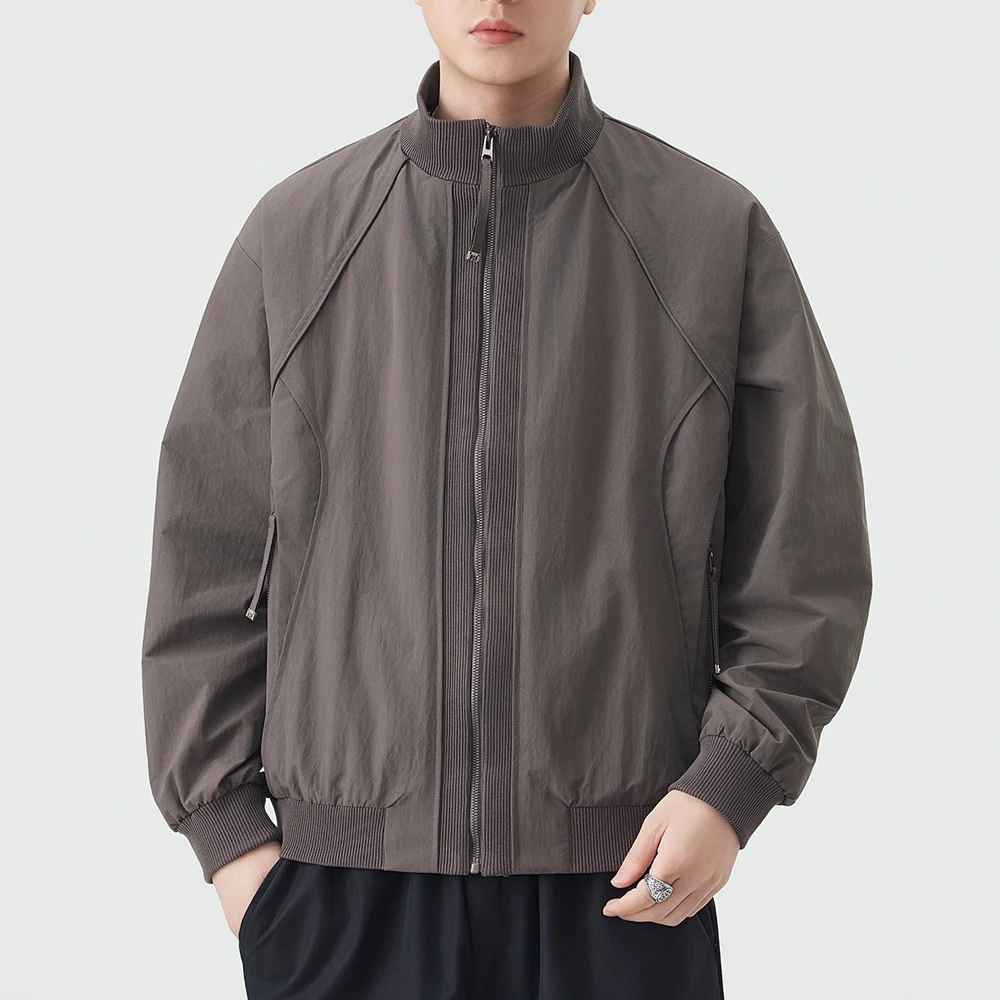 

Мужская демисезонная уличная модная куртка-бомбер с воротником-стойкой, свободного кроя, в стиле карго, больших размеров