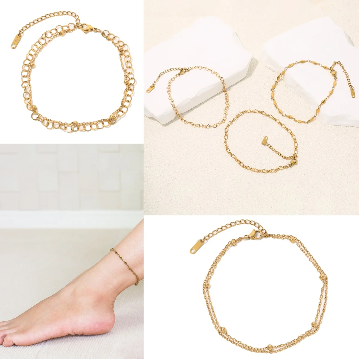 Gold Farbe Armband Edelstahl Twist Kubanischen Kette Armband für Frauen Kette Armband Schmuck Geschenke Großhandel Dropshipping