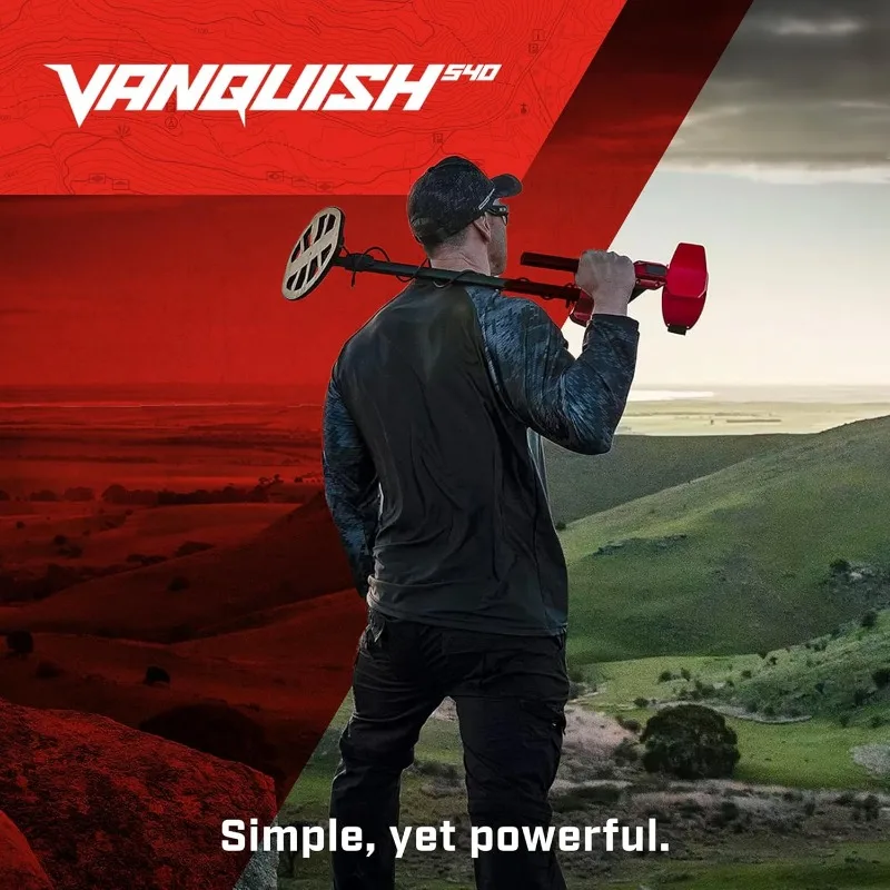 Vanquish 540 Multi-Frequency Pinpointing Metal Detector for Adults with Iron Bias & V12 12