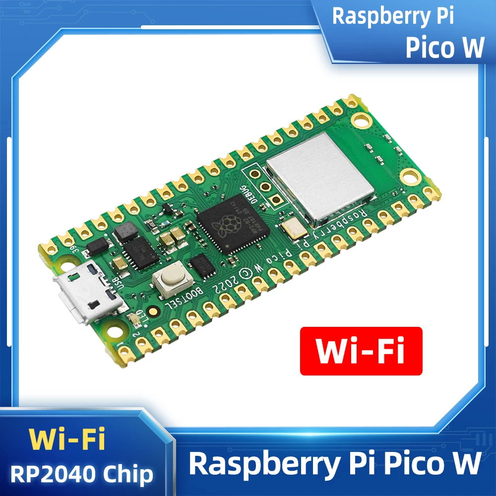 Neue Raspberry Pi Pico W Mit Wireless WiFi RP2040 Mikrocontroller Entwicklung Bord Optional Acryl Fall GPIO Header
