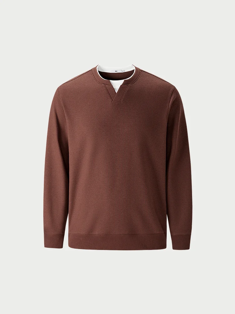 Men's Fashion Hoodie Sweatshirt Double Collar Micro Elastic HLA Sea Home Autumn New Knitted Cotton Polyester Spandex Casual S...