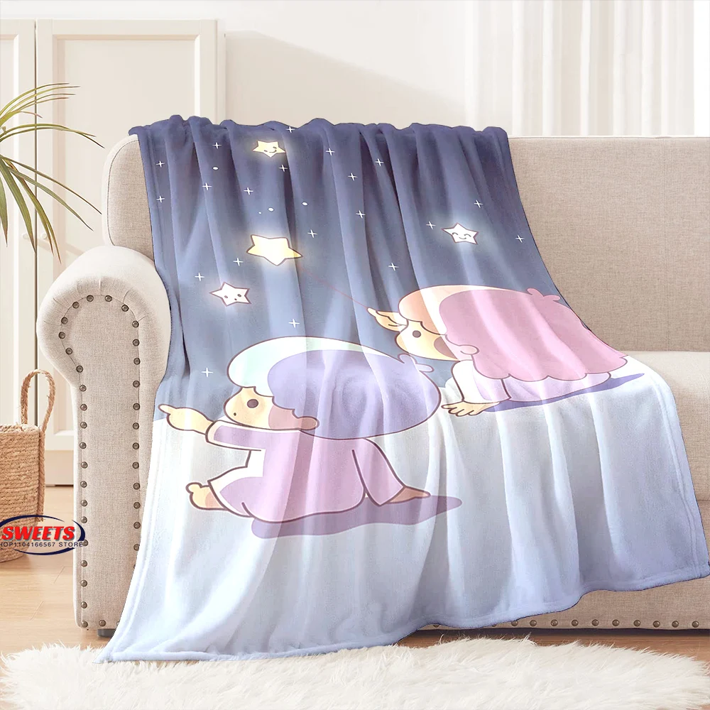 Comfortable and Soft Miniso Sanrio Kiki & Lala Blanket, Add Beauty To The Home, All Seasons,Home Office Can Be Used Blanket,Gift