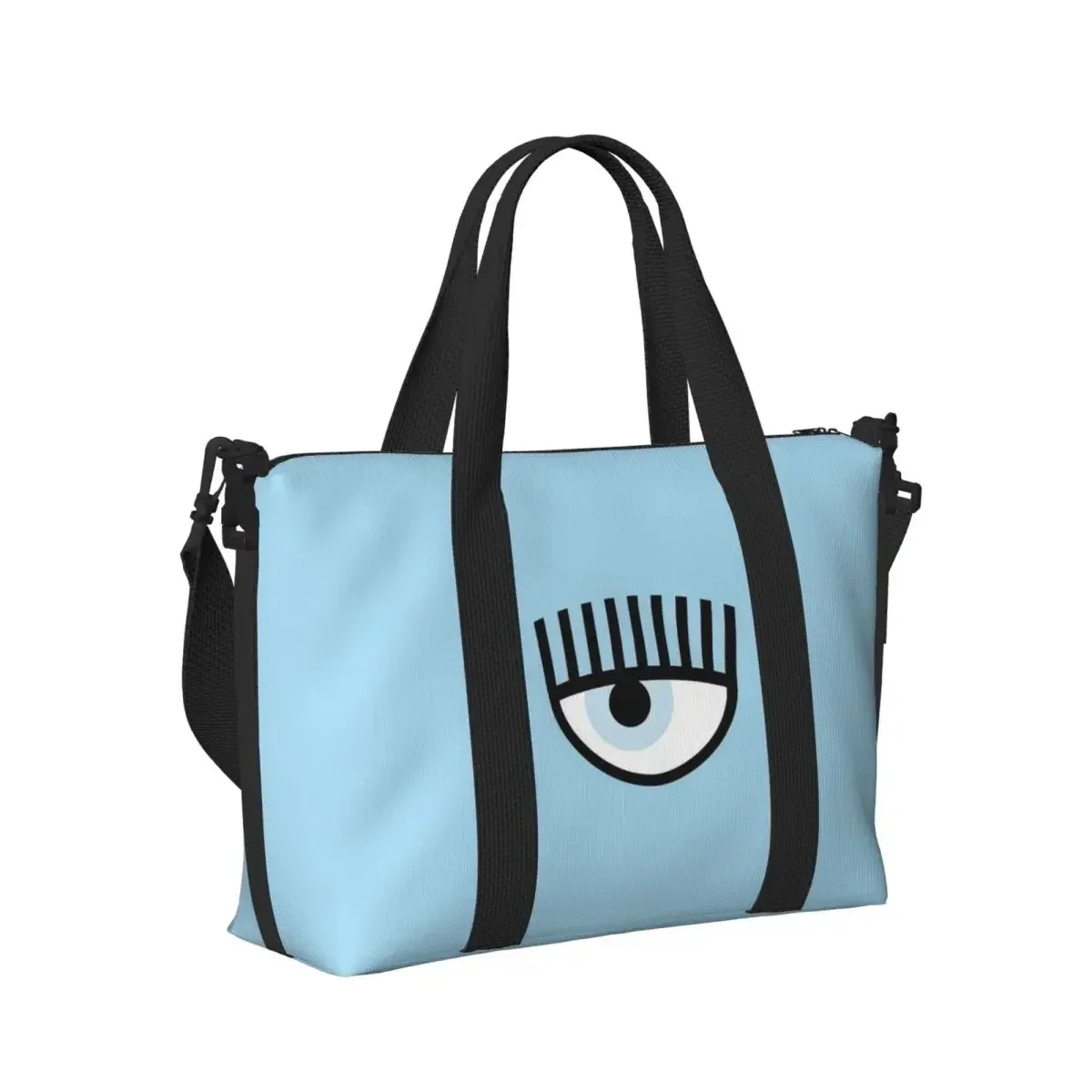 Fashion Hot Eyes Ferragni Chiara Beach Travel Bag Large Capacity Tote Bags for Gym Yoga Women Shopping Duffle Shoulder Bag