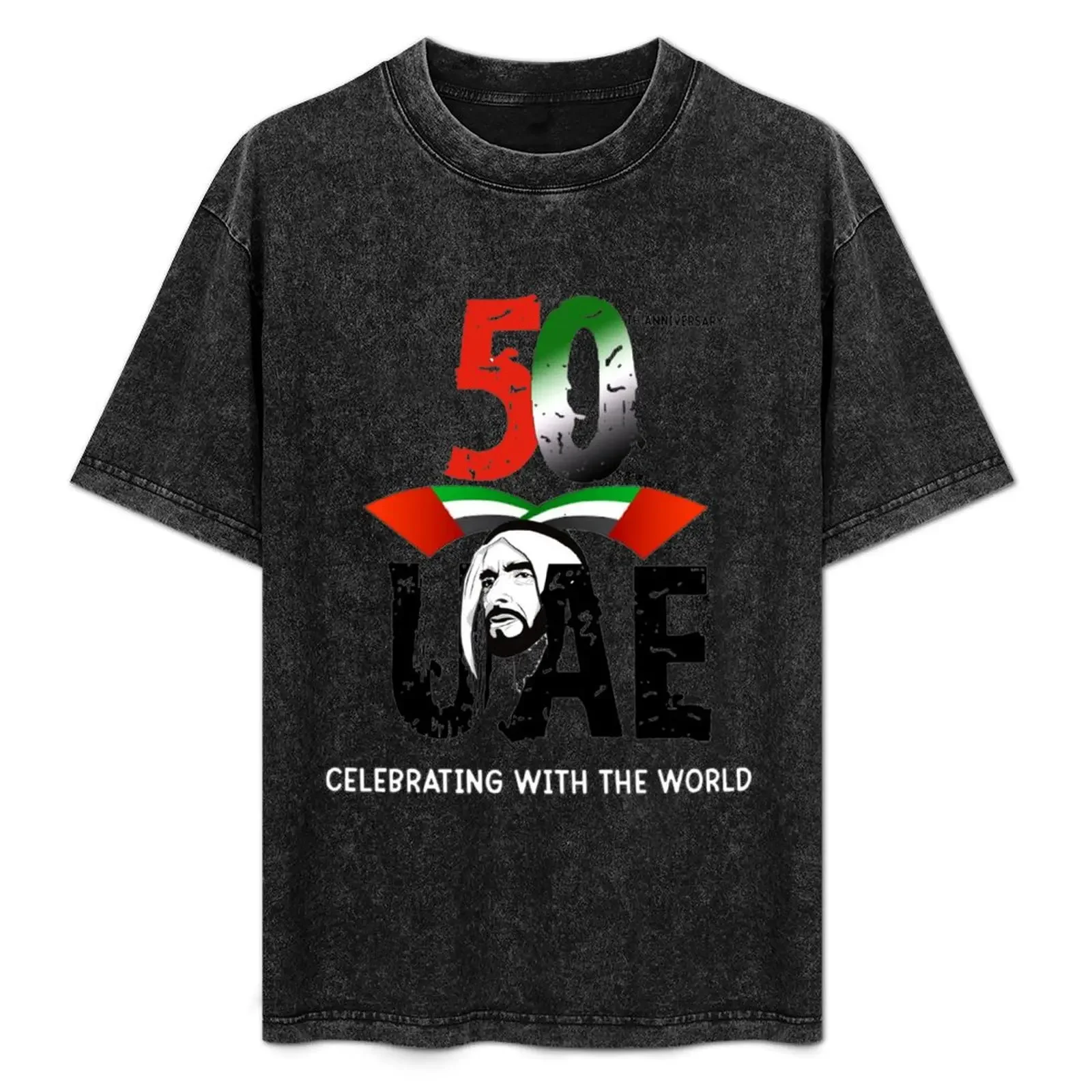 

UAE 50th Celebration T-Shirt graphic t shirt vintage street wear plus size tops big and tall t shirts for men