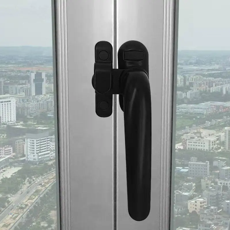 Thickened Aluminum Alloy Window Handle Casement Window Seven-Character Handle Outside Open Window With Lock Handle