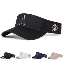 Unisex A Letter Embroidery Empty Top Baseball Caps Spring and Summer Outdoor Adjustable Casual Hats Sunscreen Hat