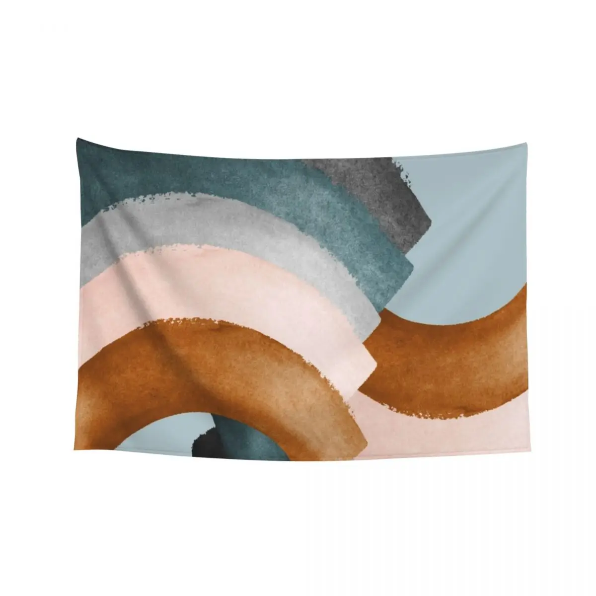 

Brushstroke rainbows - teal Tapestry Wall Art Japanese Room Decor Aesthetic Room Decoration Tapestry