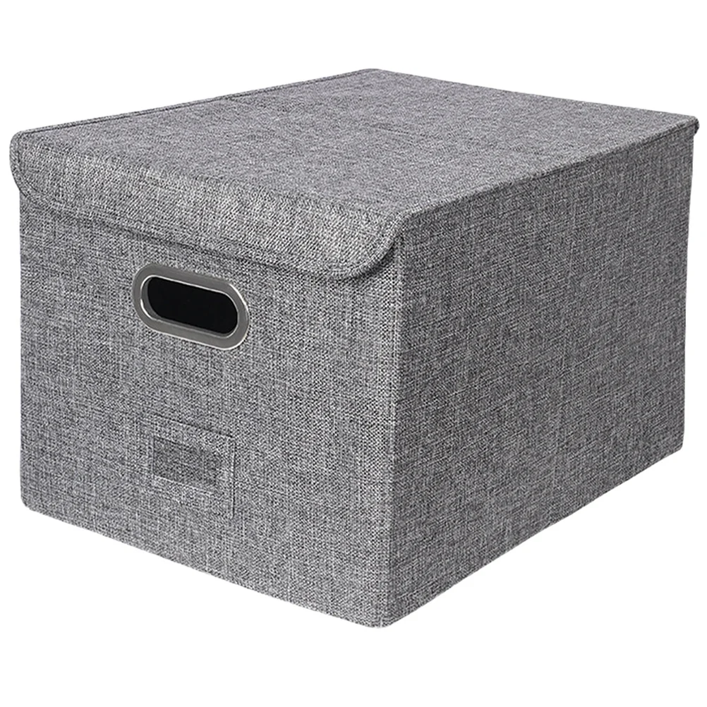 

Large Capacity Gray Fabric Storage Box Foldable Clothes Organizer Closet Storage Container for Blankets Bedding Quilts Home