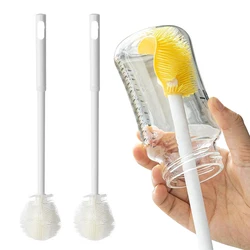 2024 New Cleaning Cup Brush Foldable Long Handle Milk Bottle Brush Glass Water Bottles Tea Stains Cleaning Brush Kitchen Tools