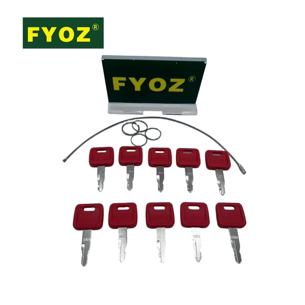 Ignition Key For JD/Hitachi Construction Machinery H800 AT147803 AT194969 4286465 Excavator Loader Bulldozer Part (10PCS)
