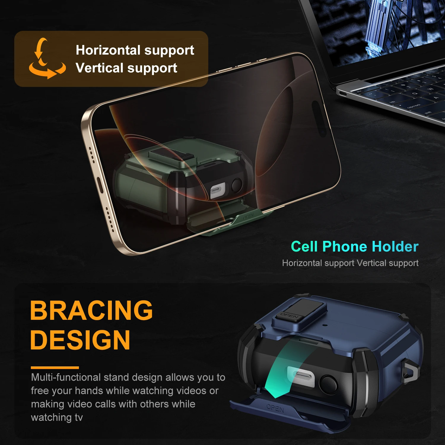 حافظة قفل آمن لهاتف سامسونج جالاكسي Buds 3/3Pro حافظة سماعة أذن مع حافظة حماية MagSafe لهاتف سامسونج جالاكسي Buds 3