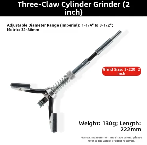 Three Jaw Pneumatic Cylinder Honing Grinder for Engine Bore Refinishing with 3/4 Inch to 7 Inch Adjustable Range