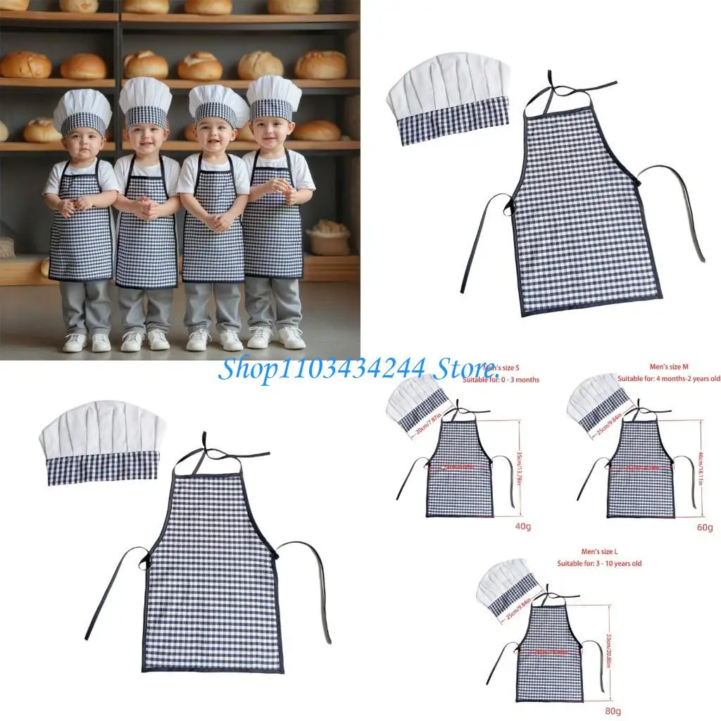 

Одежда для фотосессии, костюм для фотосессии, фартук повара, шапка для младенцев 0-10 лет